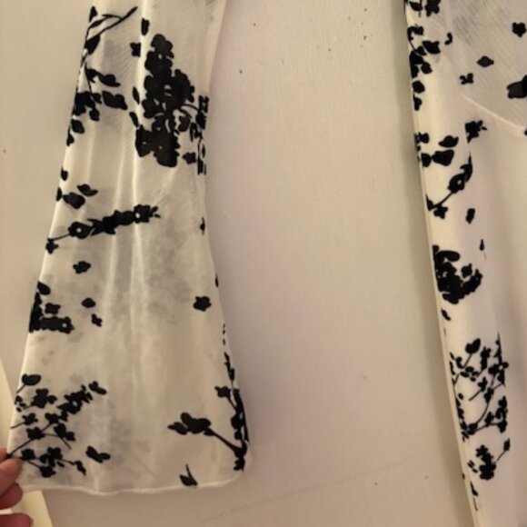 Fashion Nova Floral Print Mesh Mock Neck Maxi Dress, Sz L, NWOT - Picture 7 of 13